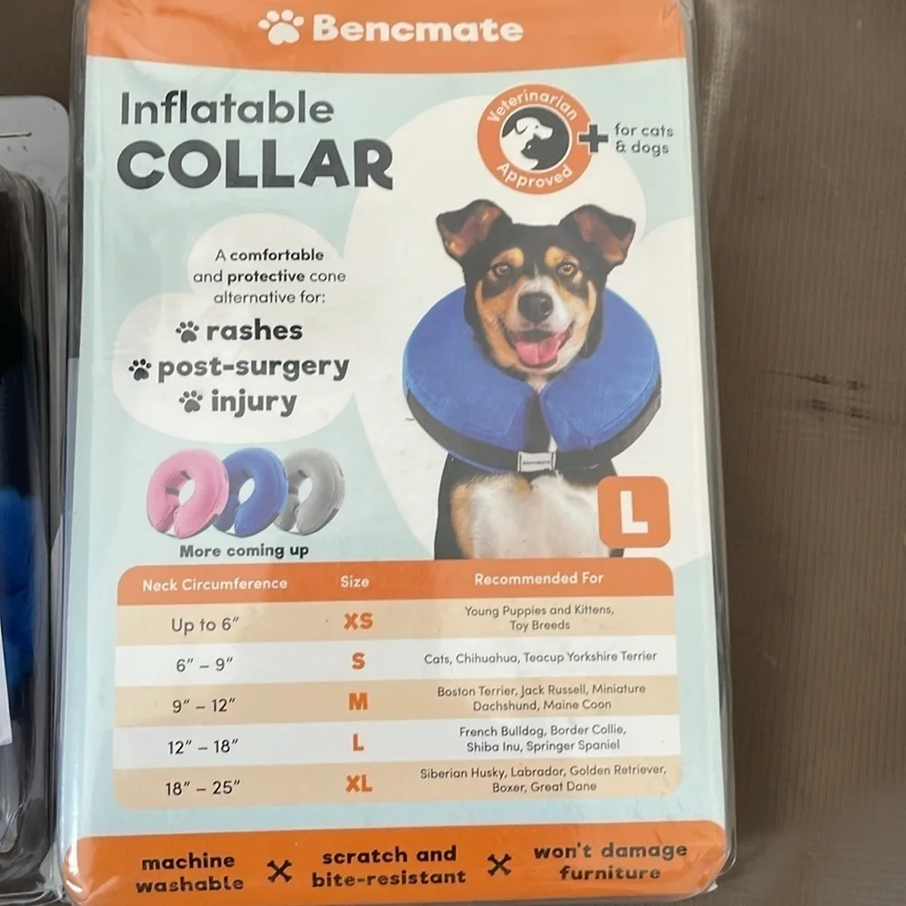 2 Packs Grey Large and Blue Small (Post-Operative Soft Protection Recovery Dog